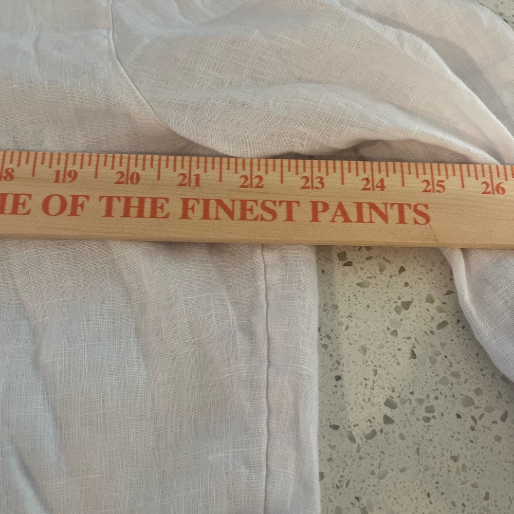 Calypso St. Barth Silver-Trimmed White Linen Shirt - Picture 7 of 10
